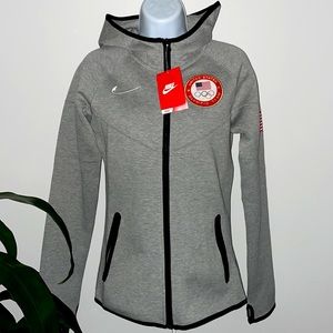 NWT Nike gray Olympic Team hoody jacket S